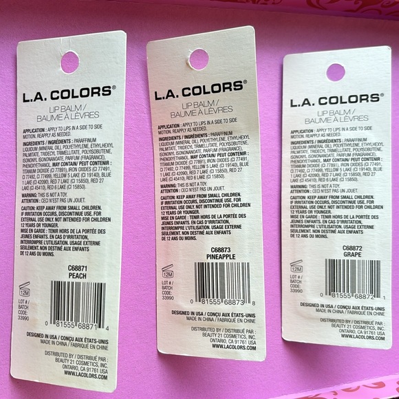 LIP BALM SCENTED IN PINEAPPLE ๐ GRAPE ๐ PEACH ๐ - Picture 5 of 5